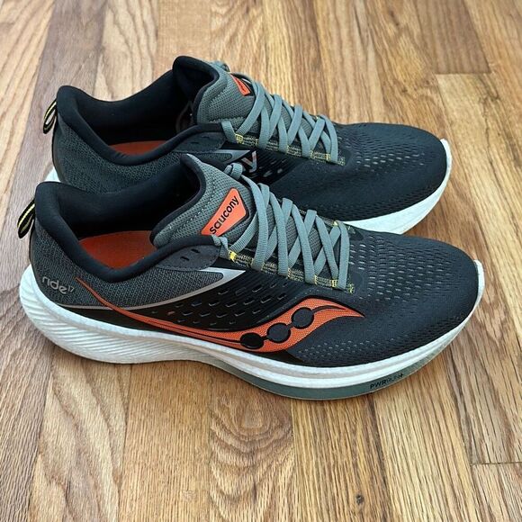 Saucony Ride 17 Shadow Pepper Men’s Size 12 W - Picture 6 of 10